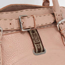 FENDI Celeria Villa Borghese Hand Bag Leather Pink Silver Auth 168606-18