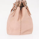 FENDI Celeria Villa Borghese Hand Bag Leather Pink Silver Auth 168606-3