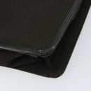 PRADA Handtasche Baumwolle Khaki Silber Auth 168612-16