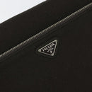 PRADA Handtasche Baumwolle Khaki Silber Auth 168612-18