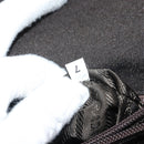 PRADA Handtasche Baumwolle Khaki Silber Auth 168612-11