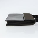 PRADA Handtasche Baumwolle Khaki Silber Auth 168612-3