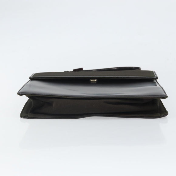 PRADA Handtasche Baumwolle Khaki Silber Auth 168612