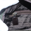 PRADA Chain Tote Bag Nylon Khaki Gold Auth 168613-19