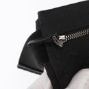 GUCCI GG Canvas Waist bag Black Silver 28566 Auth 168615-14