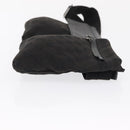 GUCCI GG Canvas Waist bag Black Silver 28566 Auth 168615-4