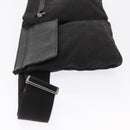 GUCCI GG Canvas Waist bag Black Silver 28566 Auth 168615-5