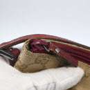 GUCCI GG Canvas Accessory Pouch Beige Silver 07198 Auth 168616-15