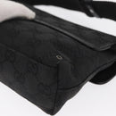 GUCCI GG Canvas Jackie Waist bag Black Silver 92543 Auth 168617-13