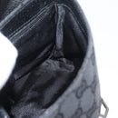 GUCCI GG Canvas Jackie Waist bag Black Silver 92543 Auth 168617-19