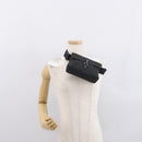 GUCCI GG Canvas Jackie Waist bag Black Silver 92543 Auth 168617-24
