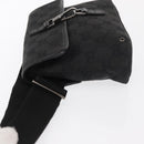 GUCCI GG Canvas Jackie Waist bag Black Silver 92543 Auth 168617-5