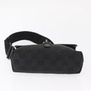 GUCCI GG Canvas Jackie Waist bag Black Silver 92543 Auth 168617-9