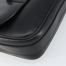 CELINE Shoulder Bag Leather Black Gold Auth 168618-11