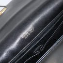 CELINE Shoulder Bag Leather Black Gold Auth 168618-16