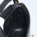 CELINE Shoulder Bag Leather Black Gold Auth 168618-18