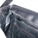 CELINE Shoulder Bag Leather Black Gold Auth 168618-20