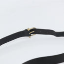CELINE Shoulder Bag Leather Black Gold Auth 168618-8