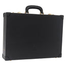 LOEWE Anagram Trunk Leather Black Gold Auth 168623-1