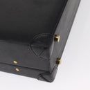 LOEWE Anagram Trunk Leather Black Gold Auth 168623-16