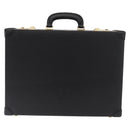 LOEWE Anagram Trunk Leather Black Gold Auth 168623-13