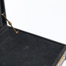 LOEWE Anagram Trunk Leather Black Gold Auth 168623-23