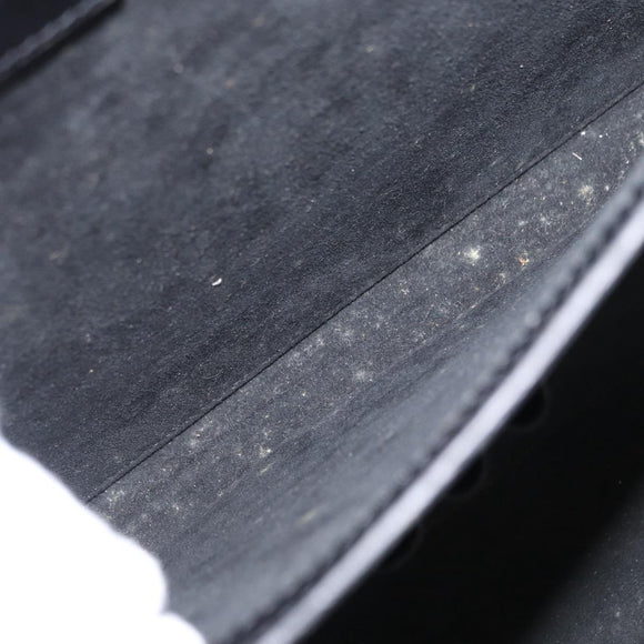 LOEWE Anagram Trunk Leather Black Gold Auth 168623