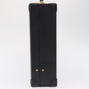 LOEWE Anagram Trunk Leather Black Gold Auth 168623-3