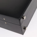 LOEWE Anagram Trunk Leather Black Silver Auth 168624-8