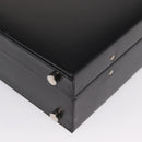 LOEWE Anagram Trunk Leather Black Silver Auth 168624-15