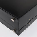 LOEWE Anagram Trunk Leather Black Silver Auth 168624-17