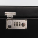 LOEWE Anagram Trunk Leather Black Silver Auth 168624-9