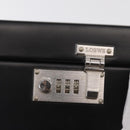 LOEWE Anagram Trunk Leather Black Silver Auth 168624-18