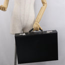 LOEWE Anagram Trunk Leather Black Silver Auth 168624-23