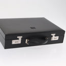 LOEWE Anagram Trunk Leather Black Silver Auth 168624-6