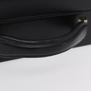 LOEWE Anagram Trunk Leather Black Silver Auth 168624-7