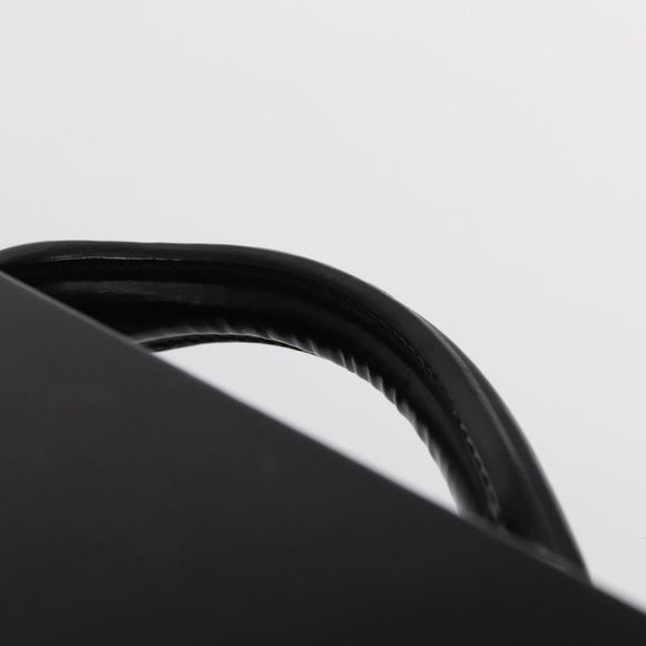 LOEWE Anagram Trunk Leather Black Silver Auth 168624