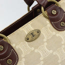 CELINE Macadam Canvas Hand Bag Beige Gold Auth 168626-14