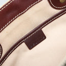 CELINE Macadam Canvas Hand Bag Beige Gold Auth 168626-16