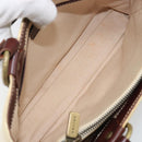 CELINE Macadam Canvas Hand Bag Beige Gold Auth 168626-17