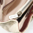 CELINE Macadam Canvas Hand Bag Beige Gold Auth 168626-21