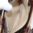 CELINE Macadam Canvas Hand Bag Beige Gold Auth 168626-22