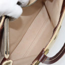 CELINE Macadam Canvas Hand Bag Beige Gold Auth 168626-23