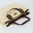 CELINE Macadam Canvas Hand Bag Beige Gold Auth 168626-6