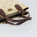 CELINE Macadam Canvas Hand Bag Beige Gold Auth 168626-7
