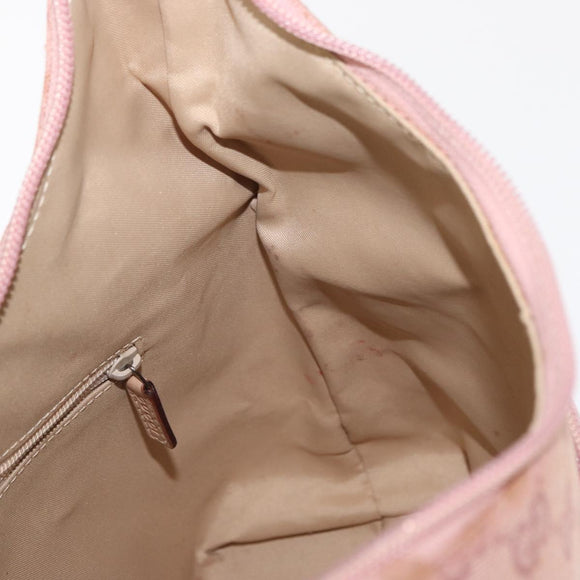 GUCCI GG Canvas Shoulder Bag Pink Silver 001 3386 Auth 168636