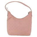 GUCCI GG Canvas Shoulder Bag Pink Silver 001 3386 Auth 168636-2