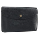LOUIS VUITTON Epi Montaigne 23 Clutch Bag Black M52662 LV Auth 168641-1