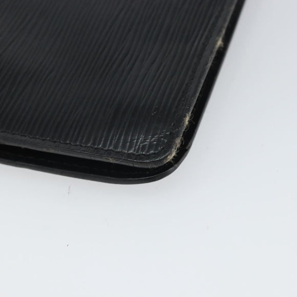 LOUIS VUITTON Epi Montaigne 23 Clutch Bag Black M52662 LV Auth 168641