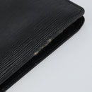 LOUIS VUITTON Epi Montaigne 23 Clutch Bag Black M52662 LV Auth 168641-8